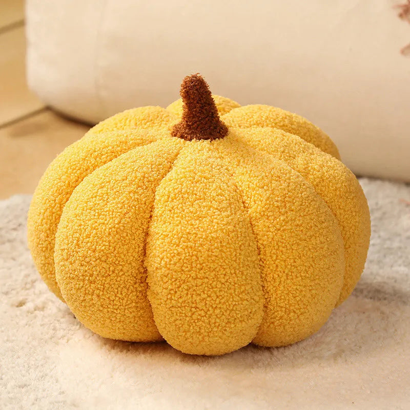Cojín de asiento mullido, adorable cojín decorativo con forma de calabaza, cojín supersuave para la zona lumbar, el sofá o el alféizar de la ventana; adorno de calabaza para Halloween.