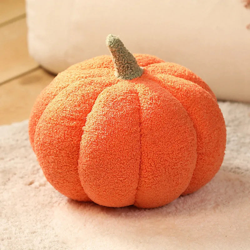 Cojín de asiento mullido, adorable cojín decorativo con forma de calabaza, cojín supersuave para la zona lumbar, el sofá o el alféizar de la ventana; adorno de calabaza para Halloween.