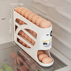 3-Tier Rolling Egg Storage Container for Refrigerator Holds 24 Eggs Organizer Rack Large Capacity Kitchen & Fridge Storage Box