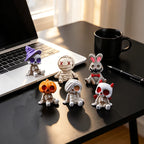 6 figuras de resina para Halloween (esqueletos y momias) – Mini estatuas para micro paisajismo, bonsáis, decoración de coches o escritorios