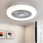 Smart Ceiling Fan Fans With Lights Remote Control Bedroom Decor Ventilator Lamp 52cm Air Invisible Blades Silent