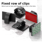Clips organizadores de cables, soportes para cables, gestor de cables para escritorio o estación de trabajo, organizador para cables de carga USB y datos, enrollador de cables.