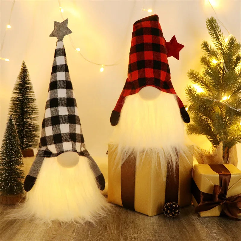 20/30cm LED Faceless Doll Elf Gnome with Lights Christmas Decoration Home Merry Christmas Navidad Children New Year Gift  2025
