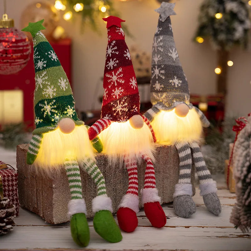 20/30cm LED Faceless Doll Elf Gnome with Lights Christmas Decoration Home Merry Christmas Navidad Children New Year Gift  2025