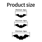 Halloween LED Night Light 3D Stereoscopic Bat Wall Decal PET Material Festival Party Home Wall Decoration Lamp