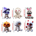 6 figuras de resina para Halloween (esqueletos y momias) – Mini estatuas para micro paisajismo, bonsáis, decoración de coches o escritorios