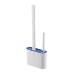 Wall Hanging Toilet Cleaning WC Brush Holder Long Handled Silicone Water Proof Quick Drying Soft Bristles Bathroom Accessories