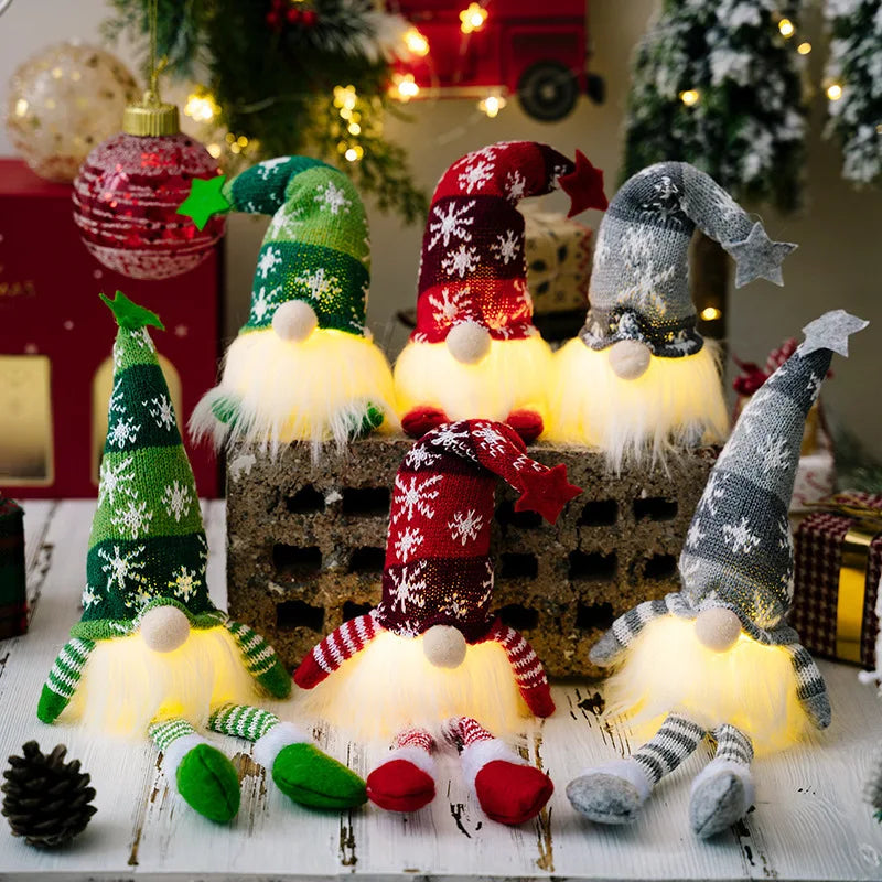 20/30cm LED Faceless Doll Elf Gnome with Lights Christmas Decoration Home Merry Christmas Navidad Children New Year Gift  2025