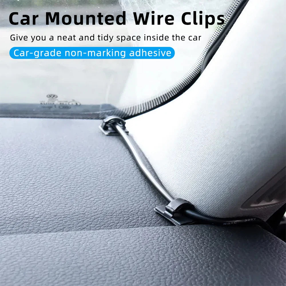 Clips organizadores de cables, soportes para cables, gestor de cables para escritorio o estación de trabajo, organizador para cables de carga USB y datos, enrollador de cables.