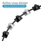 Clips organizadores de cables, soportes para cables, gestor de cables para escritorio o estación de trabajo, organizador para cables de carga USB y datos, enrollador de cables.