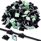 Clips organizadores de cables, soportes para cables, gestor de cables para escritorio o estación de trabajo, organizador para cables de carga USB y datos, enrollador de cables.