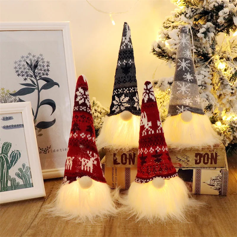 20/30cm LED Faceless Doll Elf Gnome with Lights Christmas Decoration Home Merry Christmas Navidad Children New Year Gift  2025