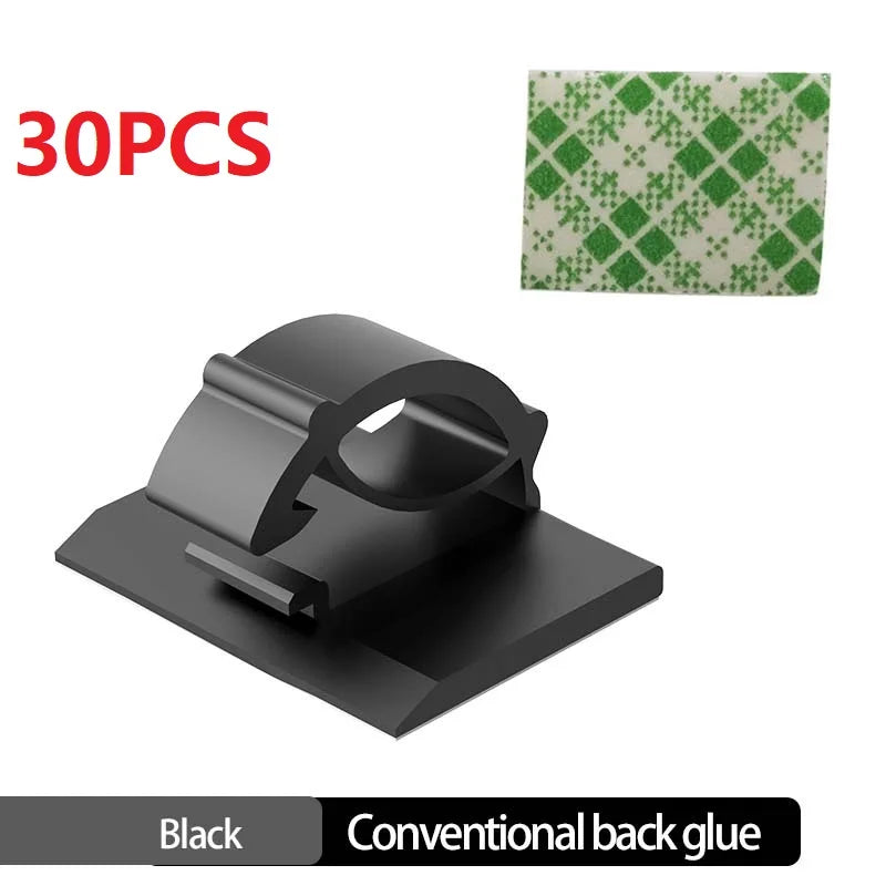 Clips organizadores de cables, soportes para cables, gestor de cables para escritorio o estación de trabajo, organizador para cables de carga USB y datos, enrollador de cables.
