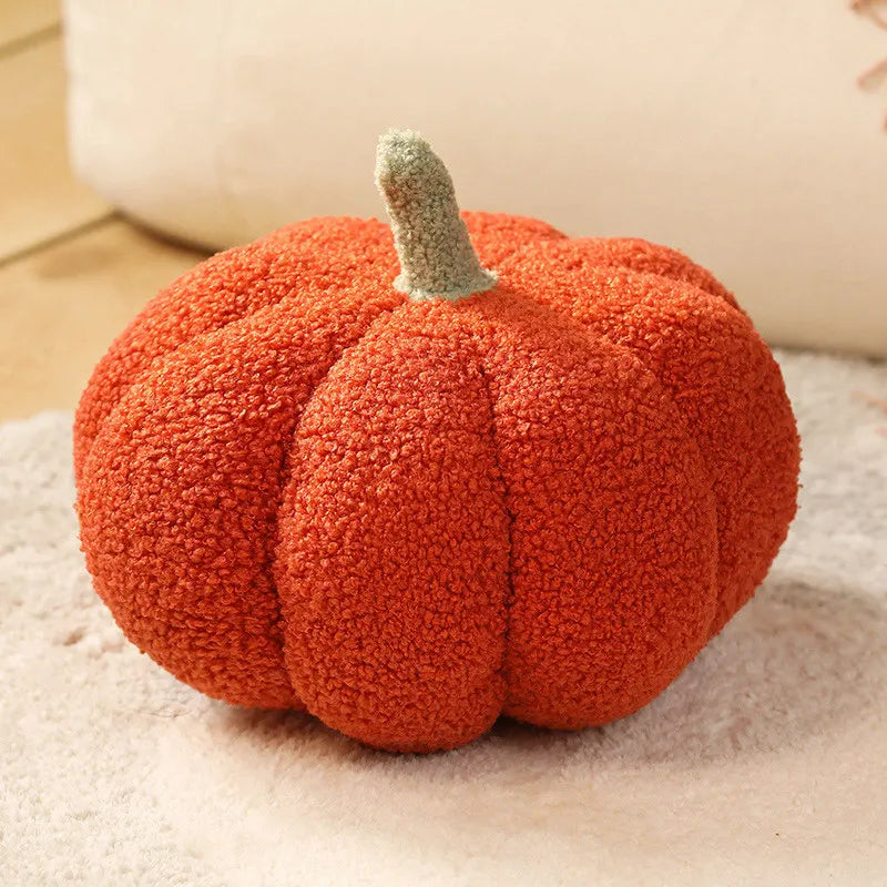 Cojín de asiento mullido, adorable cojín decorativo con forma de calabaza, cojín supersuave para la zona lumbar, el sofá o el alféizar de la ventana; adorno de calabaza para Halloween.