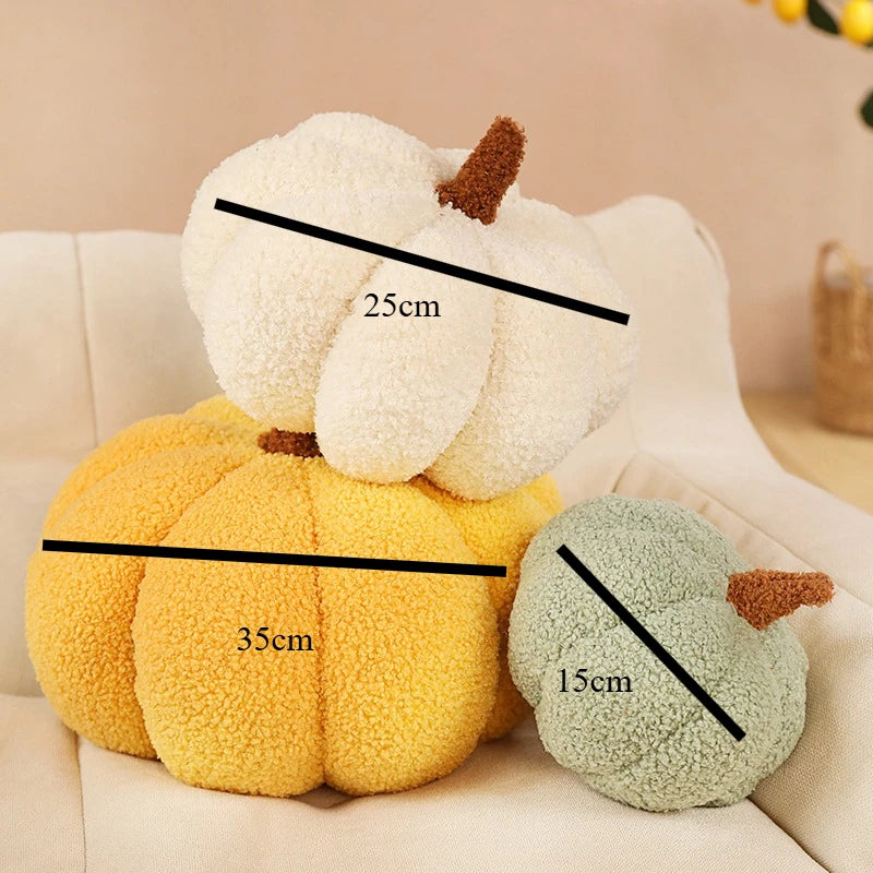 Cojín de asiento mullido, adorable cojín decorativo con forma de calabaza, cojín supersuave para la zona lumbar, el sofá o el alféizar de la ventana; adorno de calabaza para Halloween.